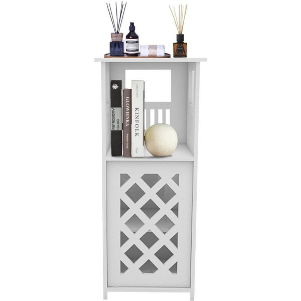 JEOBEST Badkommode Badschrank Beistellschrank, Platzsparend, Einfache Montage, weiß 56 x 22 x 24cm