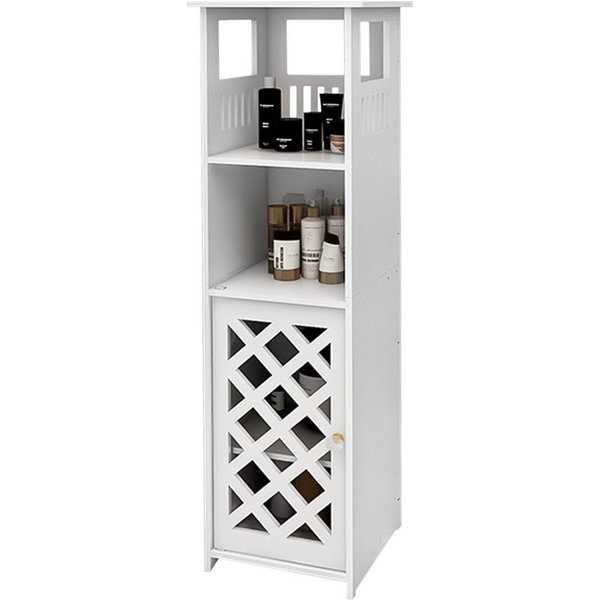 JEOBEST Badkommode Badschrank Beistellschrank Toilettenschrank, Platzsparend, Einfache Montage, Weiß 78 x 22 x 22cm