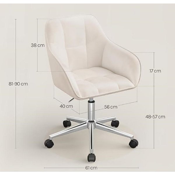 JEOBEST Bürostuhl Homeoffice Stuhl, PU Stuhl Höhenverstellbar Bürostuhl ergonomisch, (1 St) für Arbeitszimmer Schlafzimmer,bis 120kg