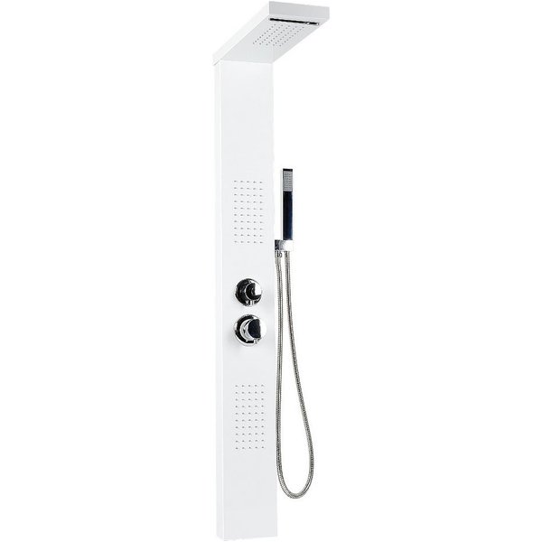 JEOBEST Duschsystem Duschpaneel Duschsystem Duschset Regendusche Duscharmatur, 4 Strahlart(en), mit Massagedüsen Wasserfalldusche Handbrause und Überkopfdusche