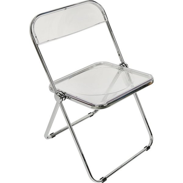 JEOBEST Klappstuhl Acryl Transparent Stuhl, (Stück, 1 St), Stahlrahmen mit Chrom-Finish, bis 120 kg belastbar