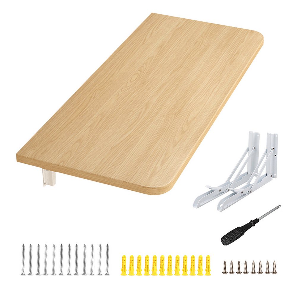 JEOBEST Klapptisch Wandklapptisch, Klappbarer Esstisch, Schreibtisch, Wandmontage, 60cm, Metallklappgestell – Bild 4 von 5