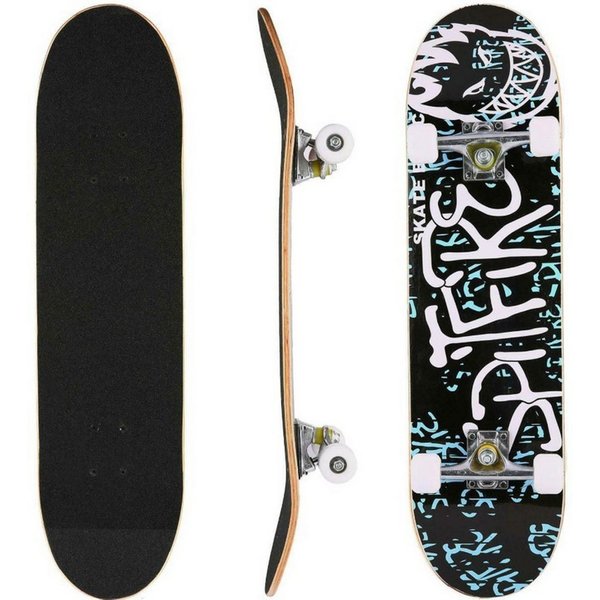 JEOBEST Skateboard Komplettboard, ABEC 7 - Skateboarding, (Skate Rollerboard, Wasserdichtes Rutschfestes, PU Räder)