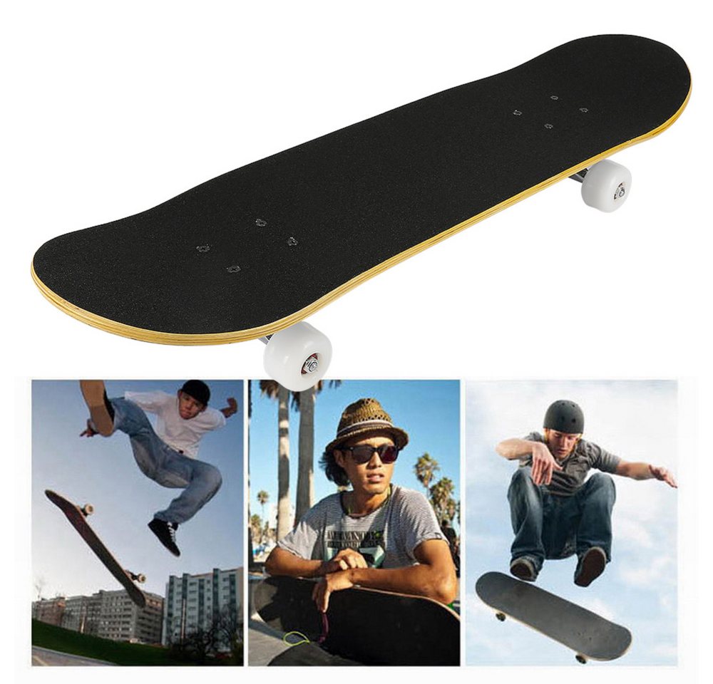 JEOBEST Skateboard Komplettboard, ABEC 7 - Skateboarding, (Skate Rollerboard, Wasserdichtes Rutschfestes, PU Räder) – Bild 4 von 5