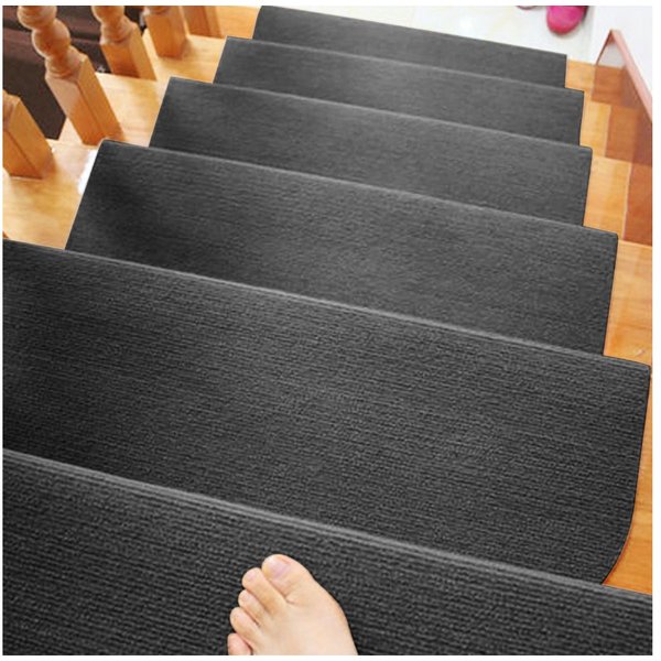JEOBEST Stufenmatte Selbstklebend Treppenschutz, 15 Stück Halbrund, 65 x 21cm Rutschfeste