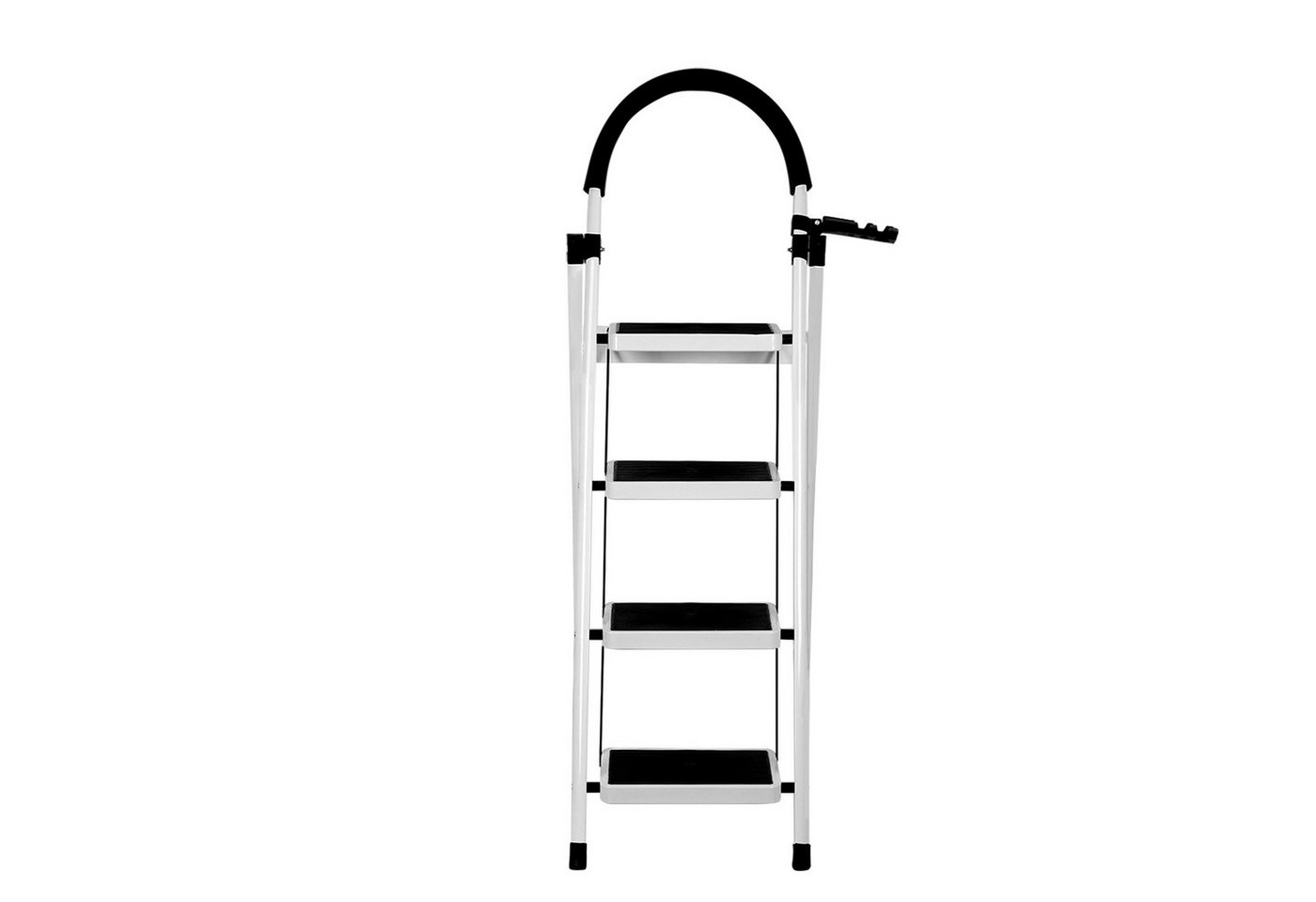 JEOBEST Trittleiter Stufenleiter, Klappleiter Tritthocker mit Handläufen, ( 4 Stufen) Sicherheitsleiter, Anti-Rutsch-stabilem und breitem Pedal – Bild 2 von 5
