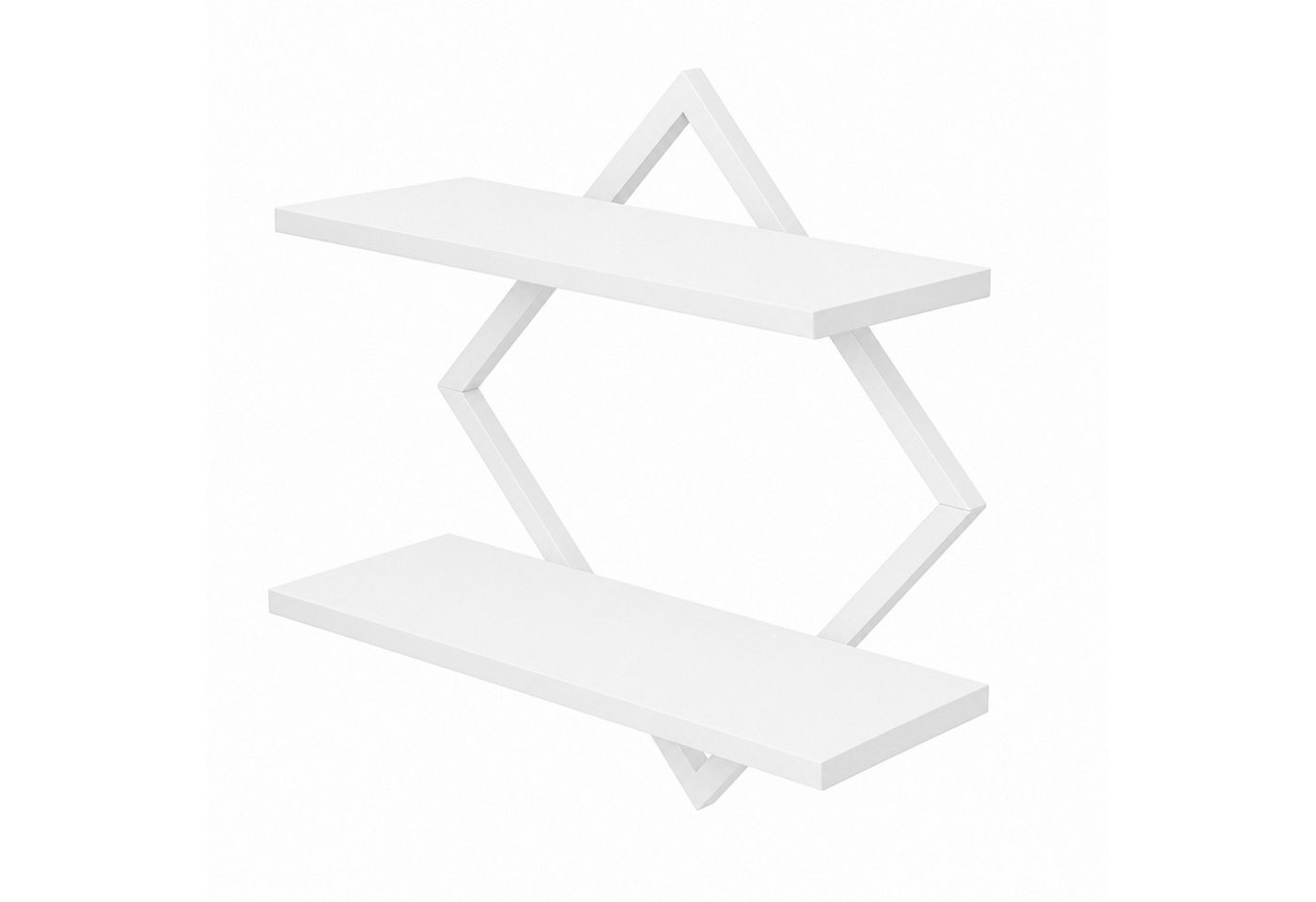 JEOBEST Wandboard Schweberegal,Regalbrett,Dekorativ Regale, 2-stöckige Hängeregale, (2-tlg., 38 cm) Holz und Metall, für Wohnzimmer, Küche – Bild 3 von 5