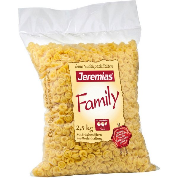Jeremias Nudeln, Jeremias Classic Schneckli Family Nudeln mit frischen Eiern 2500g