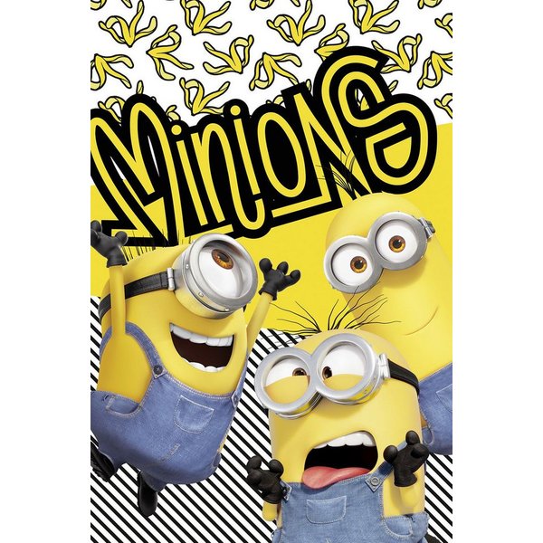 Wohndecke Minions 2 "Banana" Fleecedecke Schmusedecke Kuscheldecke 100 x 150 cm, Jerry Fabrics