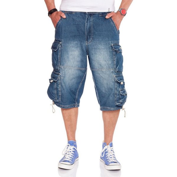 Jet Lag Cargoshorts 007 B Denim Jeansshorts Bleached oder Light Navy