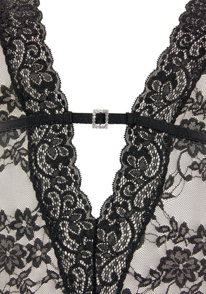 JETTE Body, Spitzenbody, Body ohne Bügel, Body, Neckholder-Body sexy Unterwäsche, sexy Dessous, Reizwäsche Damen – Bild 3 von 5