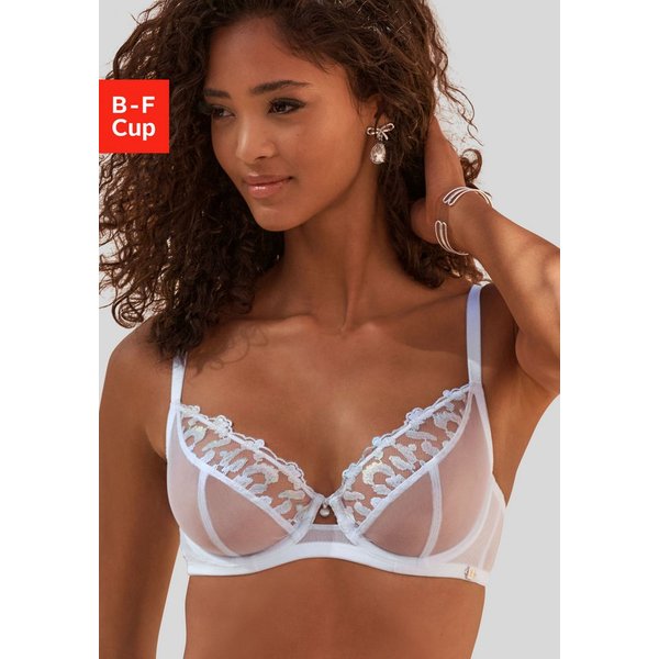 JETTE Bügel-BH, BH mit Bügel, Spitzen-BH, als Dessous-Set kombinierbar sexy Dessous, sexy Unterwäsche, Reizwäsche Damen, große Größen