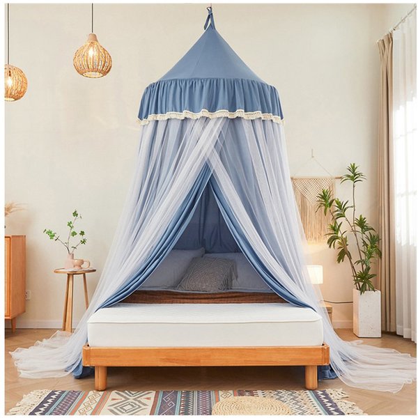 Jibenhome Moskitonetz Doppelschicht Moskitonetz, Bett Baldachin, Lichtblockierung Kuppel, Faltbares Moskitonetz Bett für Kinderzimmer, Waschbar