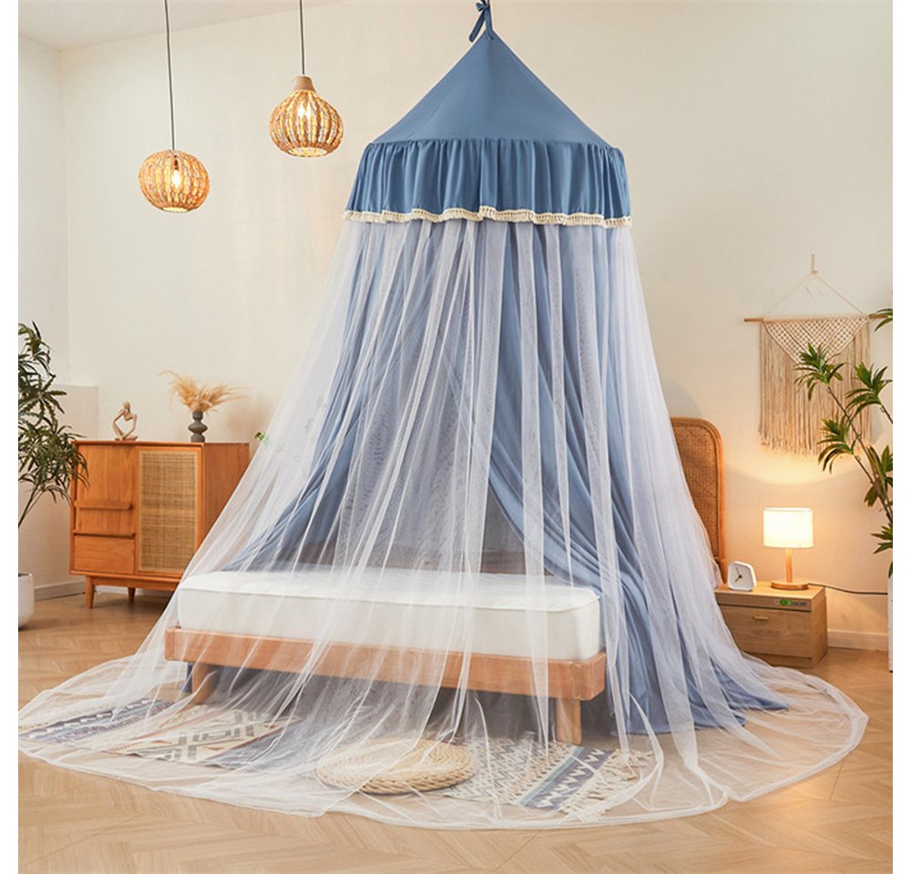 Jibenhome Moskitonetz Doppelschicht Moskitonetz, Bett Baldachin, Lichtblockierung Kuppel, Faltbares Moskitonetz Bett für Kinderzimmer, Waschbar – Bild 4 von 5
