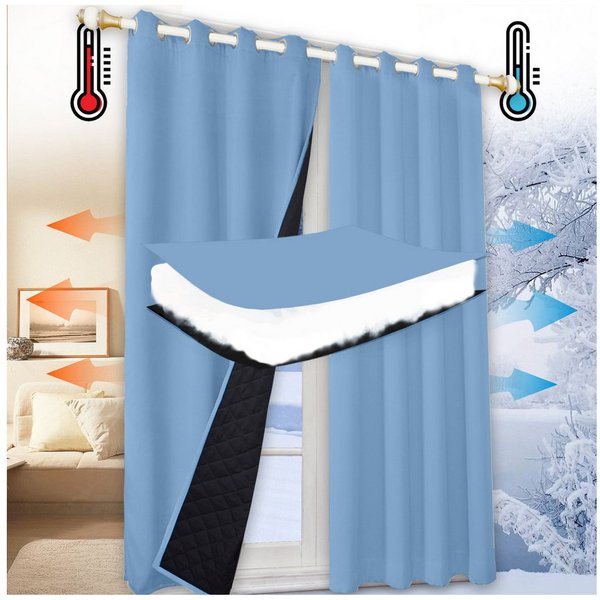 Jibenhome Vorhang Schlafzimmer Vorhänge Blickdicht, Thermogardinen Kälteschutz (1 St), Winter Verdunklungsvorhänge Ösen Thermal Wärmeisolierend