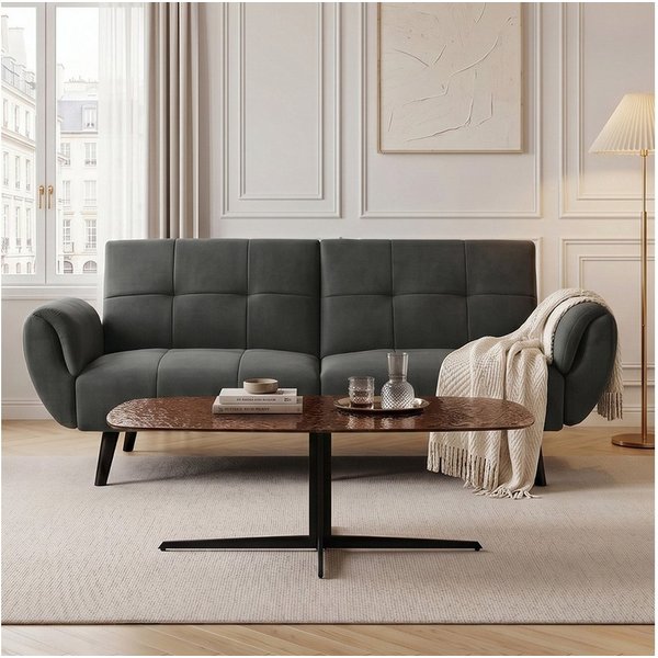 Jiexi 3-Sitzer Sofa Mit Schlaffunktion, Klappsofa Sofa 3 Sitzer, Geeignet Wohnzimmer