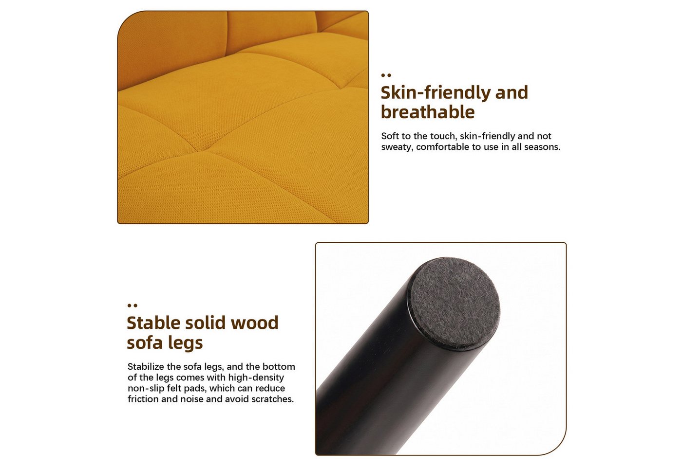 Jiexi 3-Sitzer Sofa Mit Schlaffunktion, Klappsofa Sofa 3 Sitzer, Geeignet Wohnzimmer – Bild 5 von 5