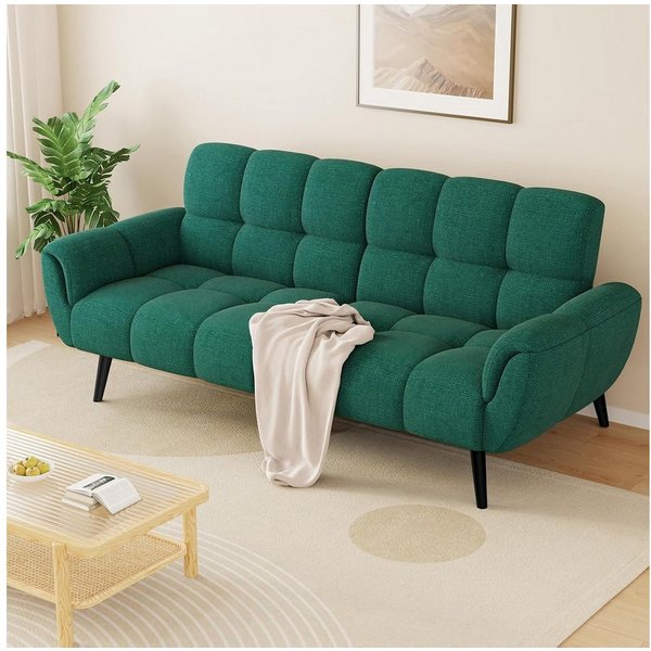 Jiexi Big-Sofa 3-Sitzer Schlafsofa mit Schlaffunktion, Klappsofa, 155x85cm