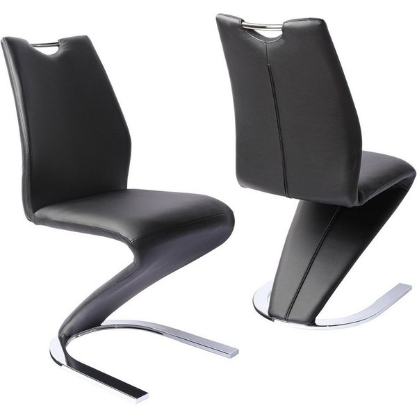 Jiexi Freischwinger Modernes Freischwinger-Set PU-Leder, Z-Form Design, 2/4/6/8er Set