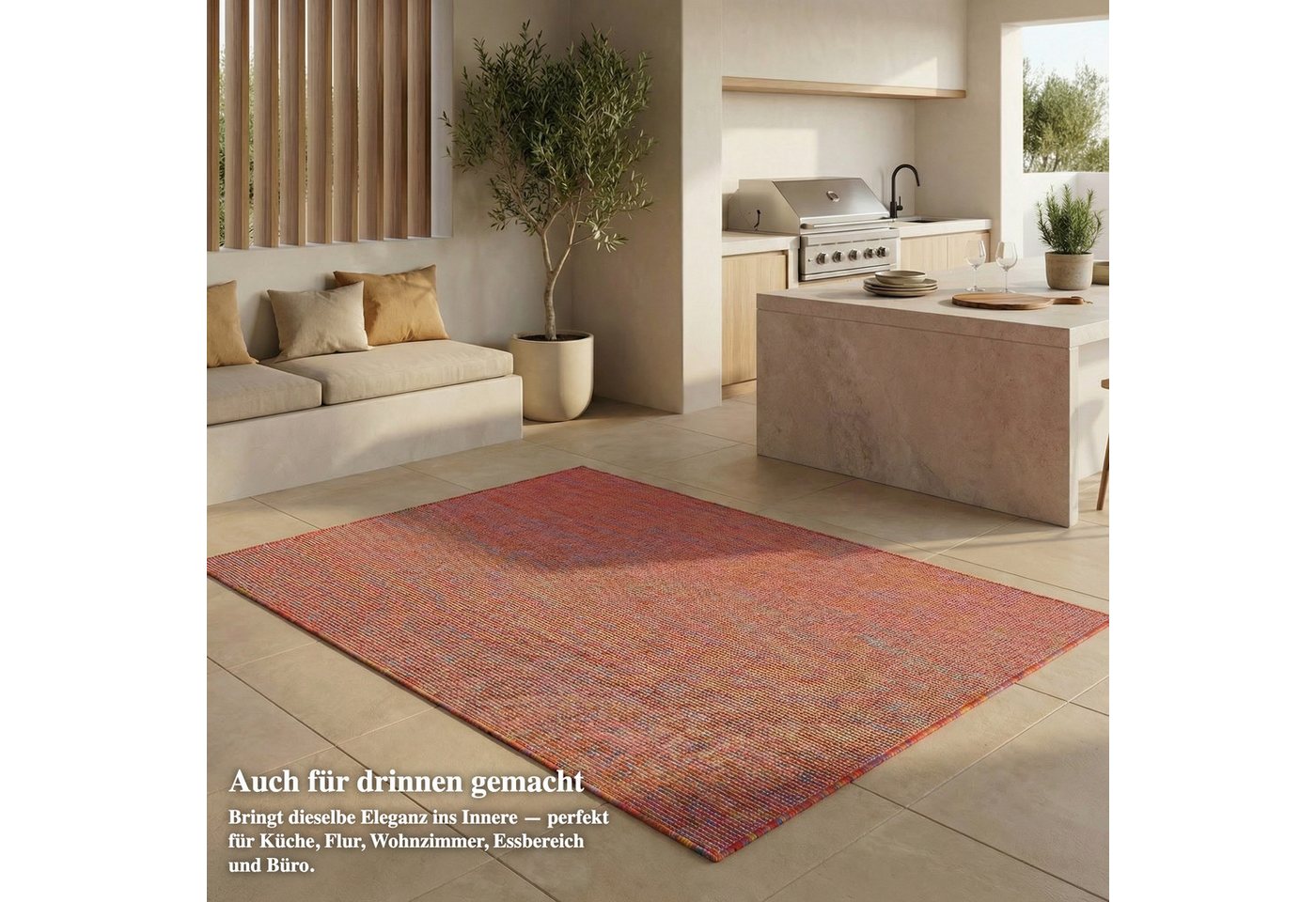 Jimri Outdoorteppich Keywest, Rechteckig, Outdoor Teppich Balkonteppich Terassenteppich – Bild 3 von 5