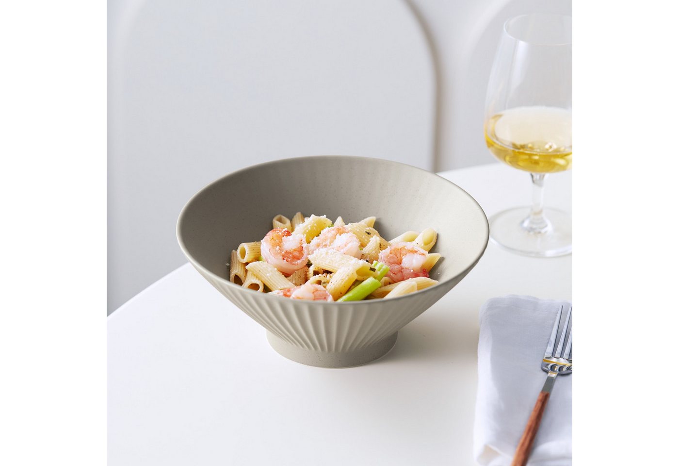 JIWOO Schüssel 4er Ø20cm, Japanische Ramenschüssel Suppenschüssel bowl Pastaschüssel, Keramik, (Schüsselset, 4-tlg), Bowl Hochwertige Schüsseln Braun Schüssel M – Bild 3 von 5