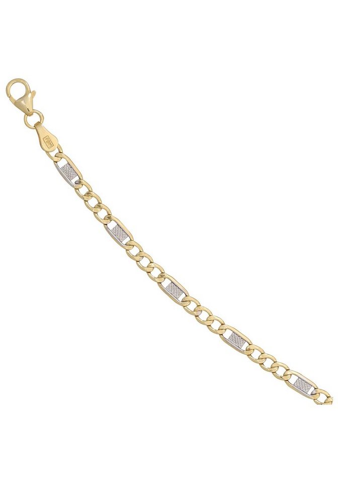 JOBO Goldarmband, Steg-Panzerarmband 333 Gold bicolor 19 cm – Bild 5 von 5