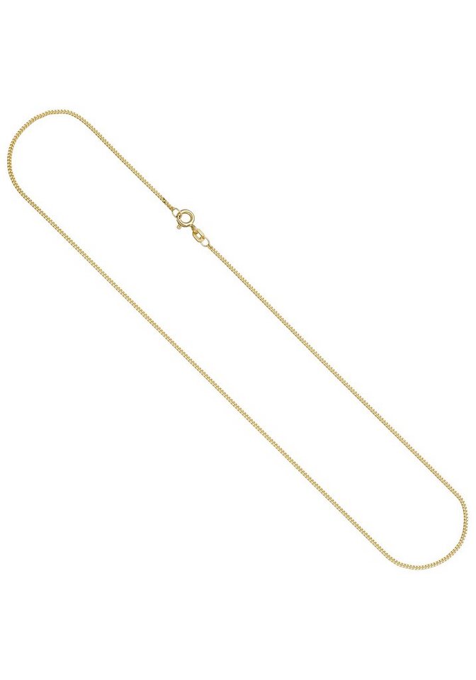 JOBO Kette ohne Anhänger, Panzerkette 925 Silber vergoldet 50 cm 1,3 mm – Bild 2 von 5