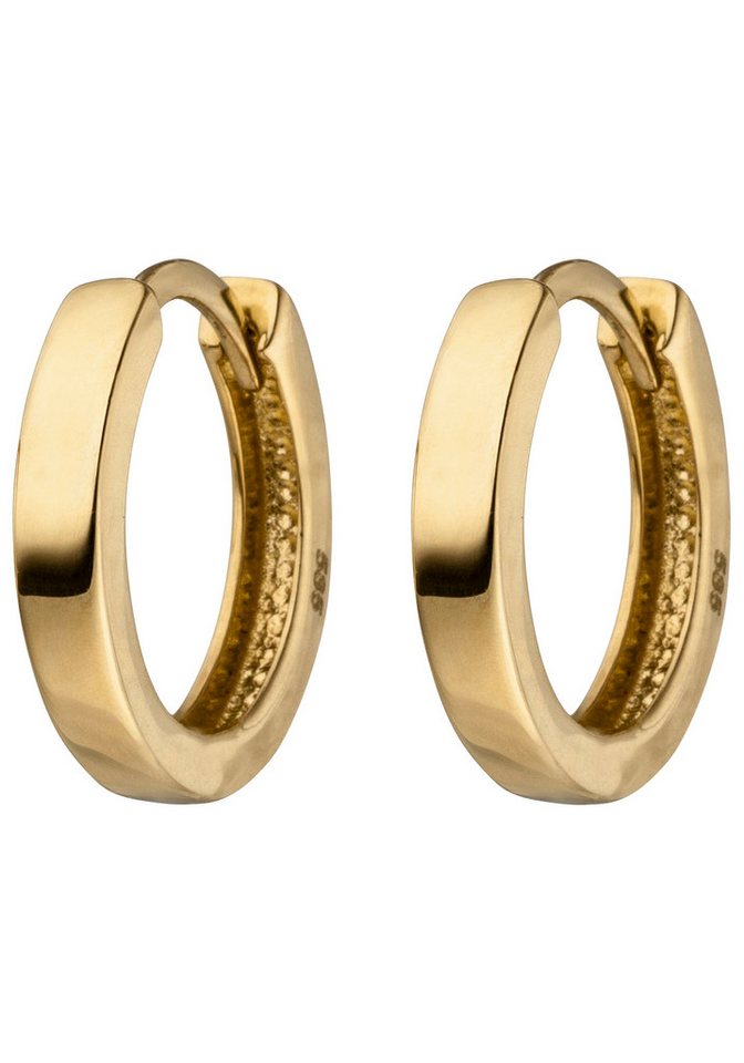 JOBO Paar Creolen, 585 Gold 12,5 mm – Bild 3 von 3
