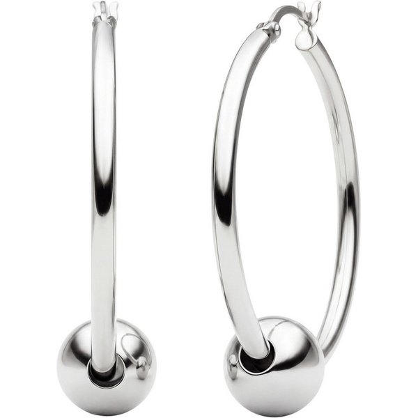 JOBO Paar Creolen Kugel, 925 Silber
