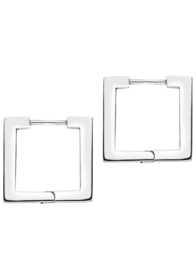 JOBO Paar Creolen Quadrat, Edelstahl 18 mm – Bild 3 von 3