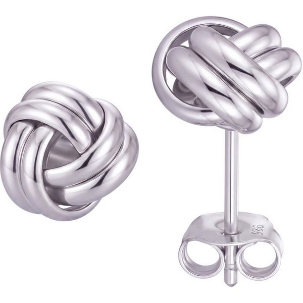 JOBO Paar Ohrstecker, Knoten 925 Silber