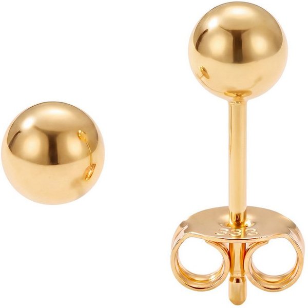 JOBO Paar Ohrstecker Kugel, 333 Gold 4 mm