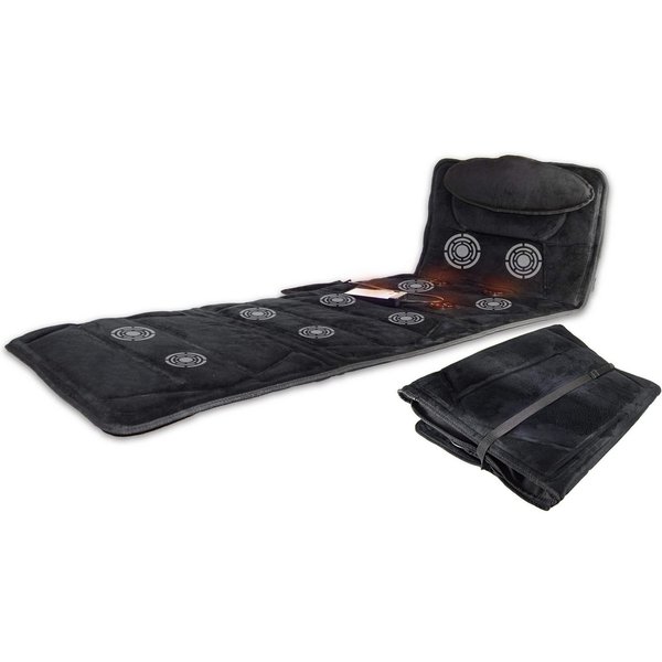 Jocca Massagematte Infrarot-Wärmematte mit Vibrations-Massage, 10 Motoren, 5 Programme, 1-tlg., Visco-Kopfkissen,3 Intensitäten,Ganzkörpermassage