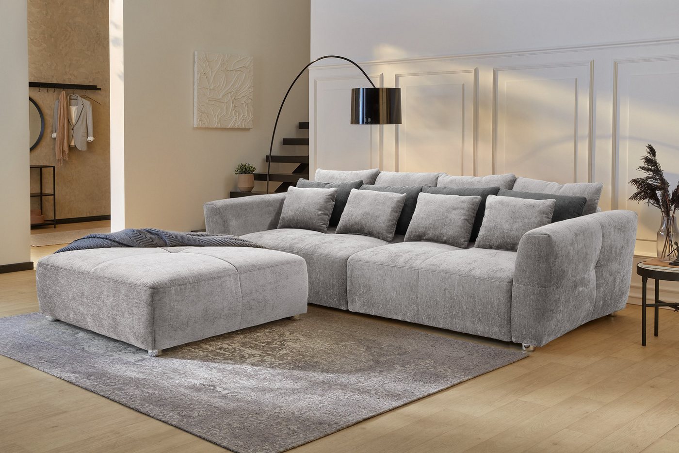 Jockenhöfer Gruppe Big-Sofa Gulliver, B: 298 cm, mit Zierkissen, Federkernpolsterung für angenehmen Sitzkomfort – Bild 3 von 5