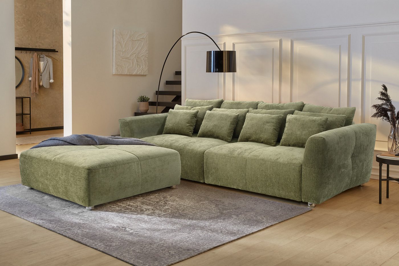 Jockenhöfer Gruppe Big-Sofa Gulliver, B: 298 cm, mit Zierkissen, Federkernpolsterung für angenehmen Sitzkomfort – Bild 3 von 5