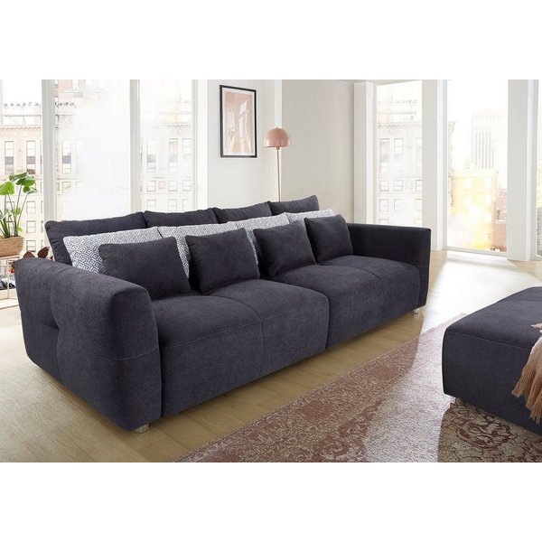 Jockenhöfer Gruppe Big-Sofa Gulliver, B: 298 cm, mit Zierkissen, Federkernpolsterung für angenehmen Sitzkomfort