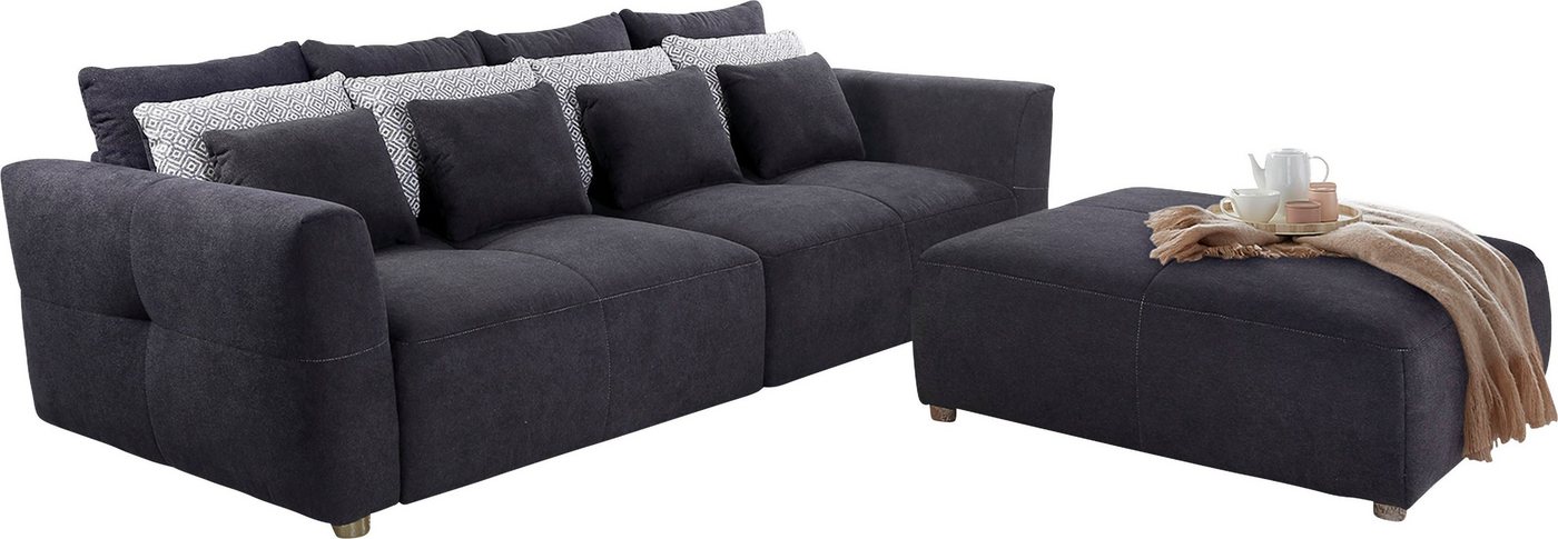 Jockenhöfer Gruppe Big-Sofa Gulliver, B: 298 cm, mit Zierkissen, Federkernpolsterung für angenehmen Sitzkomfort – Bild 3 von 5