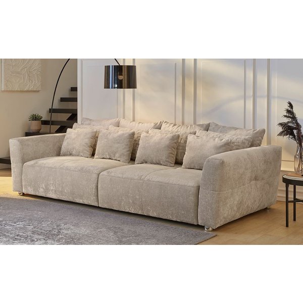 Jockenhöfer Gruppe Big-Sofa Gulliver, B: 298 cm, mit Zierkissen, Federkernpolsterung für angenehmen Sitzkomfort