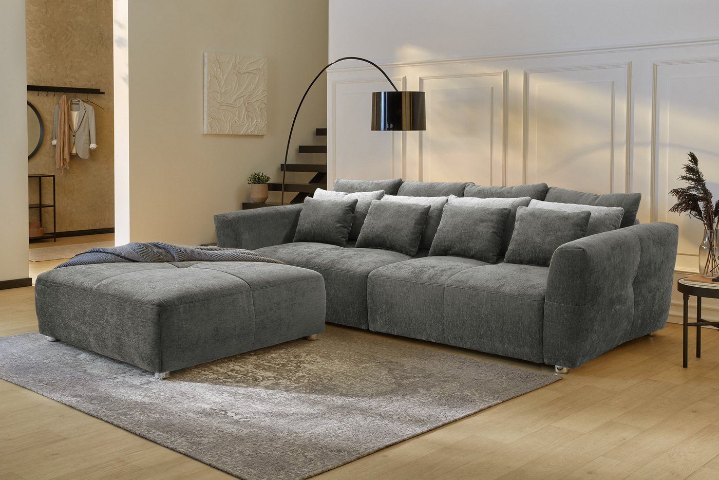 Jockenhöfer Gruppe Big-Sofa Gulliver, B: 298 cm, mit Zierkissen, Federkernpolsterung für angenehmen Sitzkomfort – Bild 3 von 5