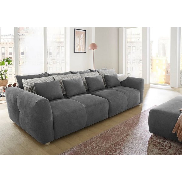 Jockenhöfer Gruppe Big-Sofa Gulliver, B: 298 cm, mit Zierkissen, Federkernpolsterung für angenehmen Sitzkomfort