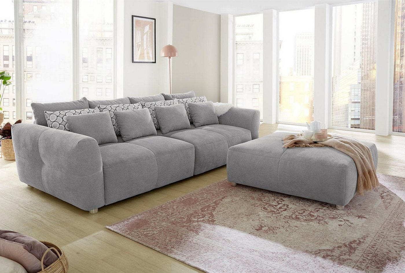 Jockenhöfer Gruppe Big-Sofa Gulliver, B: 298 cm, mit Zierkissen, Federkernpolsterung für angenehmen Sitzkomfort – Bild 4 von 5