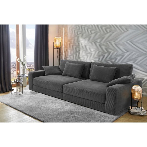 Jockenhöfer Gruppe Big-Sofa Milano XXL, B: 290 cm, Megasofa, Loungesofa, mit Zierkissen, Relaxfläche 120x240 cm, Federkern
