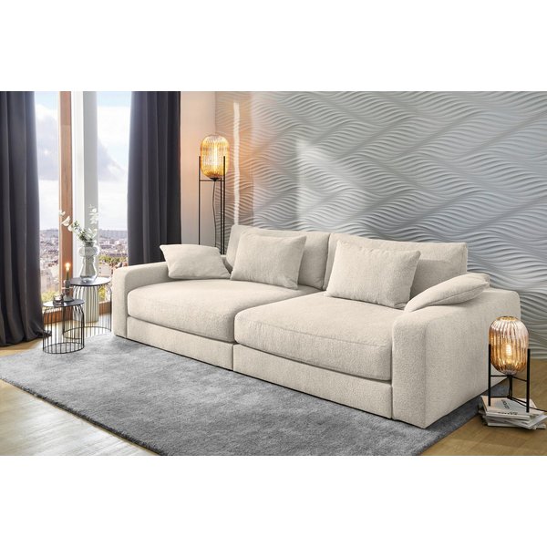 Jockenhöfer Gruppe Big-Sofa Milano XXL, B: 290 cm, Megasofa, Loungesofa, mit Zierkissen, Relaxfläche 120x240 cm, Federkern