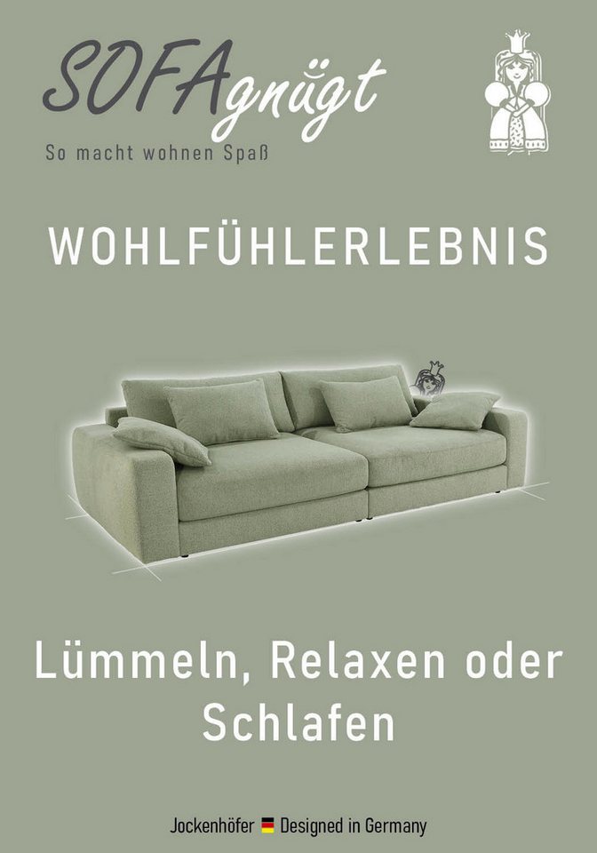 Jockenhöfer Gruppe Big-Sofa Milano XXL, B: 290 cm, Megasofa, Loungesofa, mit Zierkissen, Relaxfläche 120x240 cm, Federkern – Bild 3 von 5