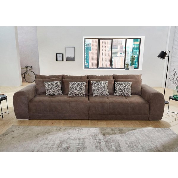 Jockenhöfer Gruppe Big-Sofa Moldau, B. 306 cm, mit Federkernpolsterung, Liegefläche 120x240 cm, Mega-Sofa im XXL-Format, Federkern, 12 Kissen