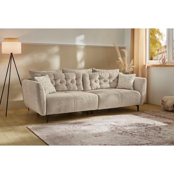 Jockenhöfer Gruppe Big-Sofa Spa, B: 251 cm, im Retrolook mit 7 Kissen