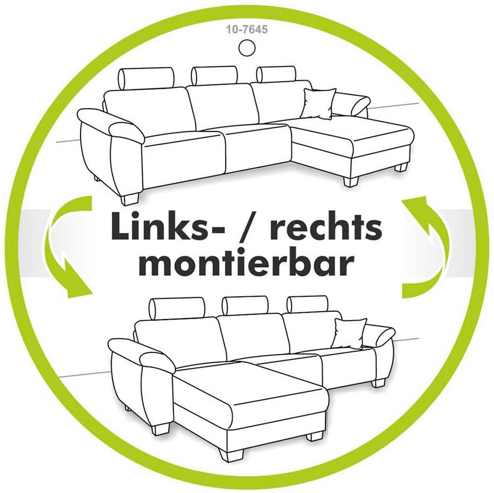 Jockenhöfer Gruppe Big-Sofa Spa, B: 251 cm, im Retrolook mit 7 Kissen – Bild 5 von 5