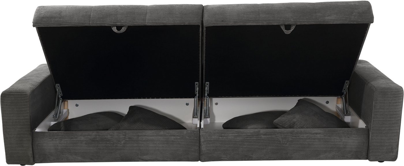 Jockenhöfer Gruppe Big-Sofa Space XL, B: 284 cm, Mega-Sofa mit Bettkasten & 4 Zierkissen – Bild 3 von 5