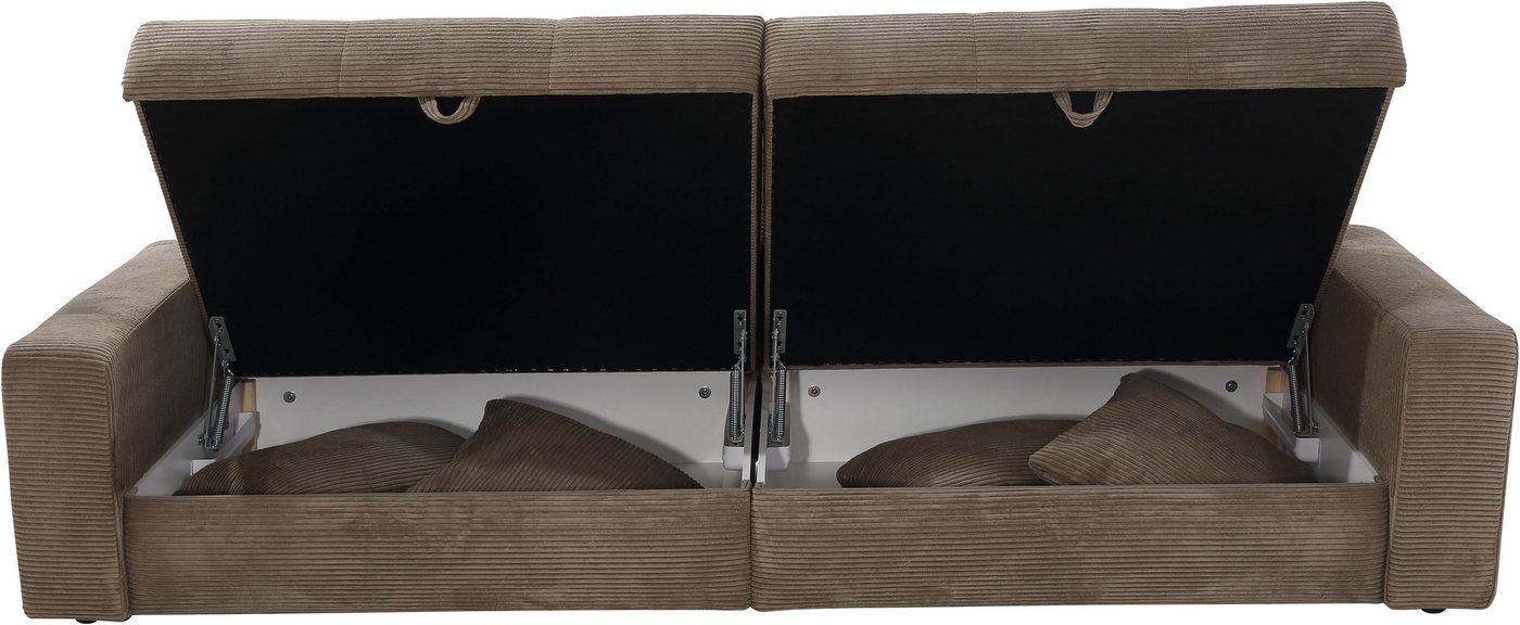 Jockenhöfer Gruppe Big-Sofa Space XL, B: 284 cm, Mega-Sofa mit Bettkasten & 4 Zierkissen – Bild 3 von 5