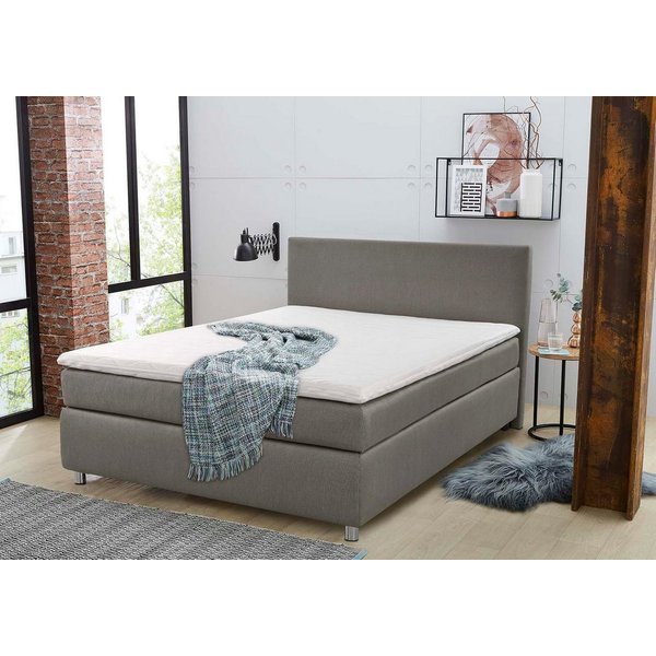 Jockenhöfer Gruppe Boxbett ALTONA inkl. Bonnell-Federkernmattratze H2, mit PUR-Schaum-Topper, Microfaserstoff, 140/180 cm x 200 cm